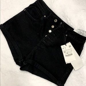 Zara black jean shorts size 4